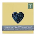thumbnail image 1 of Soft Yellow Picture Frame Mat for 20x20 Frames - Heart Opening for 8x8 Photos - 1 Mat, 1 of 7