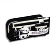 thumbnail image 1 of Soft Zipper Pencil Pouch, Panda Pencil Bag, Black, 1 of 5