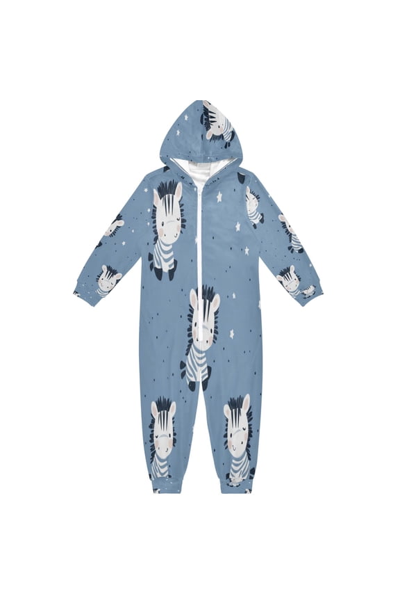 Soft and Comfortable One-Piece Pajamas Jumpsuits Super Cute Little Zebras