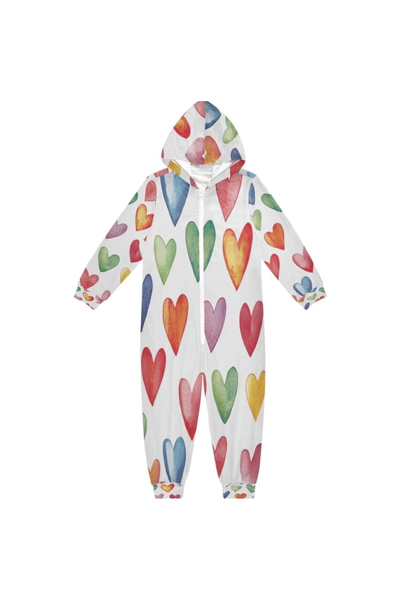 Soft and Comfortable One-Piece Pajamas Jumpsuits Valentine's Day Cute Heart