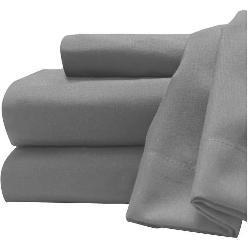 Soft and Cozy Easy Care Deluxe Microfiber Sheet Set-Baltic Linen-Silver-Twin-XL-Polyester - image 1 of 4