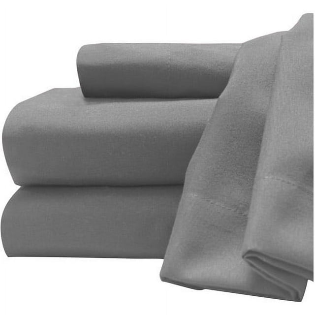 Soft and Cozy Easy Care Deluxe Microfiber Sheet Set-Baltic Linen-Silver-Twin-XL-Polyester