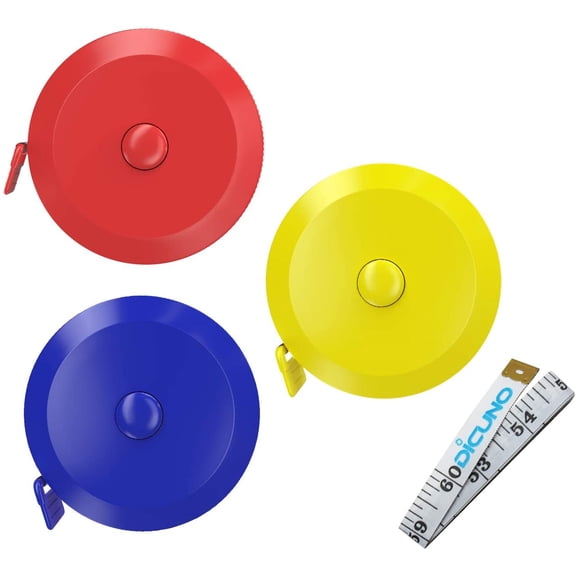 Soft and Retractable Tape Measure - 3pcs 60-Inch 1.5 Meter - Medical Body Measurement
