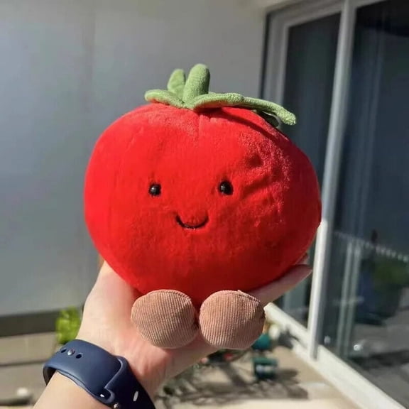 17cm Tomato Fruit Party Doll Plush Toy Cute Home Bedroom Decoration