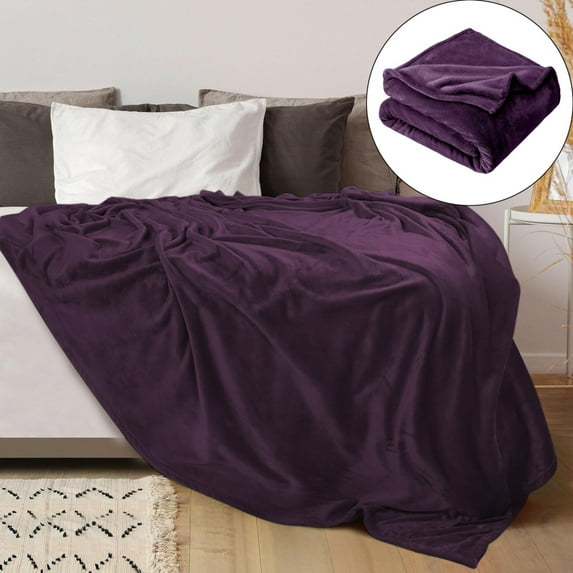 Soft and comfortable blanket, dark purple, 120*200