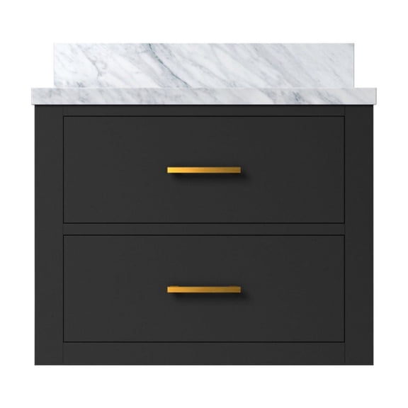 Soft - close Functionality - Enjoy a Quiet and Durable 24 - inch Black Bath Vanity in Your Bathroom