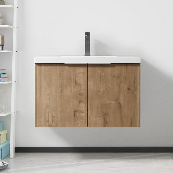 Soft-close bathroom vanity with sink, sturdy and stable, 30 inches, with small storage cabinet, spacious, suitable for small bathrooms