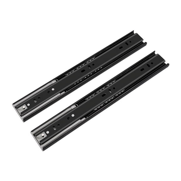 Soft closing runners for drawers, Full extension drawer runner robust load capacity of 45 kg, 1 Pair (2 pieces)(4512 plain three sections = 8" / 20cm)