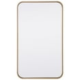 thumbnail image 1 of Soft corner metal rectangular mirror 18x30 inch in Brass, 1 of 5