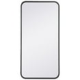 thumbnail image 1 of Soft corner metal rectangular mirror 18x36 inch in Black, 1 of 5