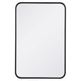 thumbnail image 1 of Soft corner metal rectangular mirror 20x30 inch in Black, 1 of 5