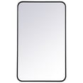 thumbnail image 1 of Soft corner metal rectangular mirror 22x36 inch in Black, 1 of 5