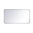 thumbnail image 1 of Soft corner metal rectangular mirror 22x40 inch in Silver, 1 of 5