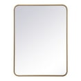 thumbnail image 1 of Soft corner metal rectangular mirror 24x32 inch in Brass, 1 of 5