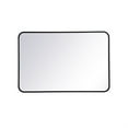 thumbnail image 1 of Soft corner metal rectangular mirror 24x36 inch in Black, 1 of 5