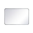 thumbnail image 1 of Soft corner metal rectangular mirror 24x36 inch in Silver, 1 of 5
