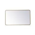 thumbnail image 1 of Soft corner metal rectangular mirror 24x40 inch in Brass, 1 of 2