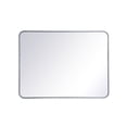 thumbnail image 1 of Soft corner metal rectangular mirror 27x36 inch in Silver, 1 of 5