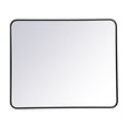 thumbnail image 1 of Soft corner metal rectangular mirror 30x36 inch in Black, 1 of 9
