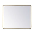 thumbnail image 1 of Soft corner metal rectangular mirror 30x36 inch in Brass, 1 of 5