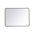 thumbnail image 1 of Soft corner metal rectangular mirror 30x40 inch in Black, 1 of 5