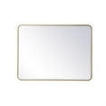 thumbnail image 1 of Soft corner metal rectangular mirror 30x40 inch in Brass, 1 of 5