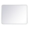 thumbnail image 1 of Soft corner metal rectangular mirror 30x40 inch in Silver, 1 of 5