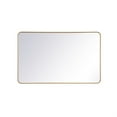 thumbnail image 1 of Soft corner metal rectangular mirror 30x48 inch in Brass, 1 of 5