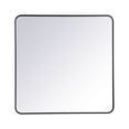 thumbnail image 1 of Soft corner metal rectangular mirror 36x36 inch in Black, 1 of 5