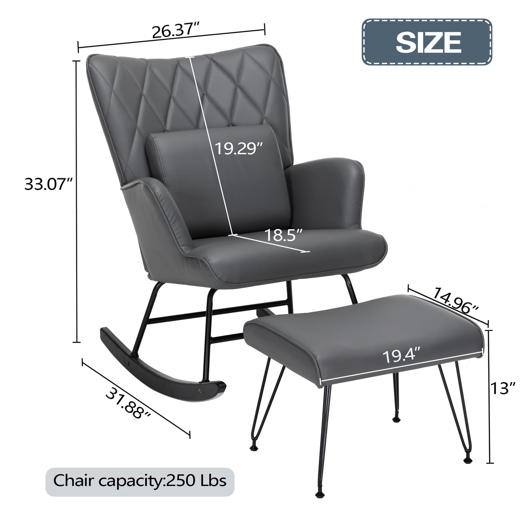 Soft - cushioned Rocking Chair / Used in Living Room or Nursery / Offer a Gentle Rock