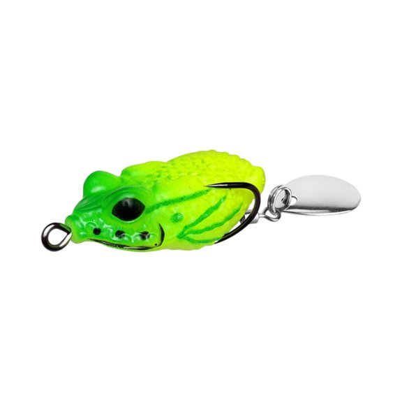 Soft for Bass,Snakehead and Fish,Glitter Topwater with Double Hooks,Realistic Design