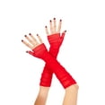thumbnail image 1 of Soft mesh fingerless gloves 473-RED, 1 of 2