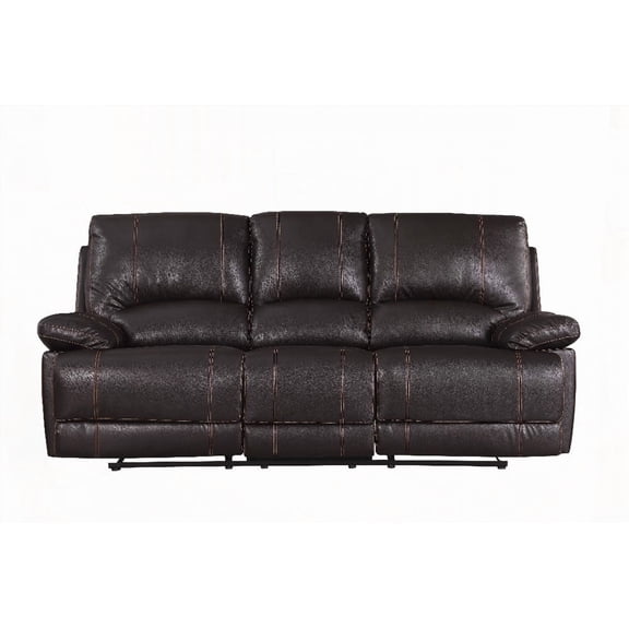 Soft-padded Leather-Air Recliining Sofa Featuring Polyurethane Foam and Polyester Fiber
