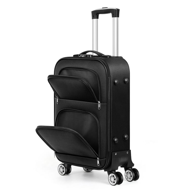 Soft sided Fabric Luggage Roller Luggage Lightweight 20 Black Walmart