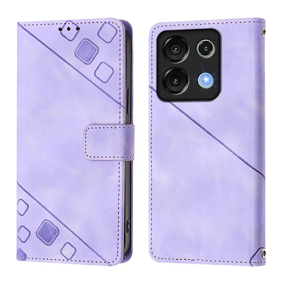 Soft skin-feel embossed PU leather UMIDIGI G9 5G/UMIDIGI Note 9 5G Wallet Case, Flip Phone Cover with Card Holder, Kickstand, Magnetic Closure.S05