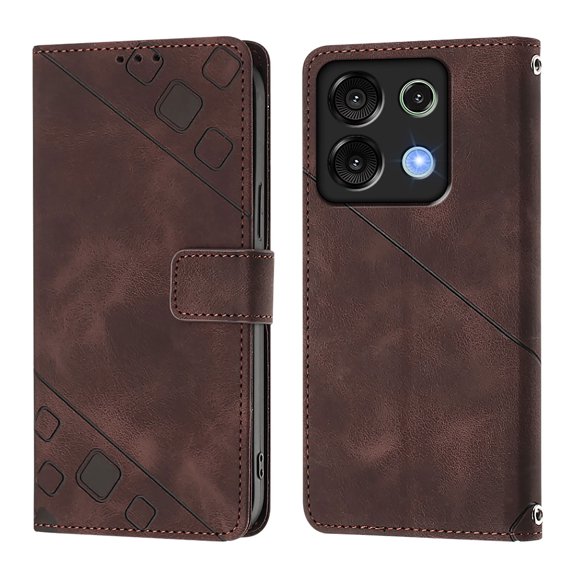 Soft skin-feel embossed PU leather UMIDIGI G9 5G/UMIDIGI Note 9 5G Wallet Case, Flip Phone Cover with Card Holder, Kickstand, Magnetic Closure.S06