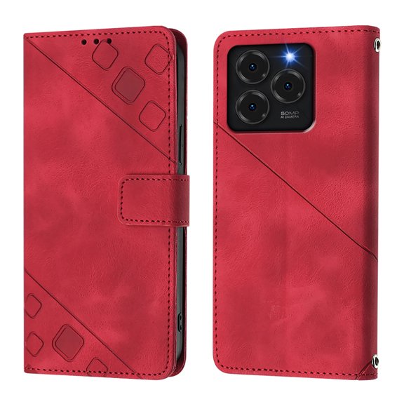 Soft skin-feel embossed PU leather Ulefone Note 20 Pro Wallet Case, Flip Phone Cover with Card Holder, Kickstand, Magnetic Closure.S02
