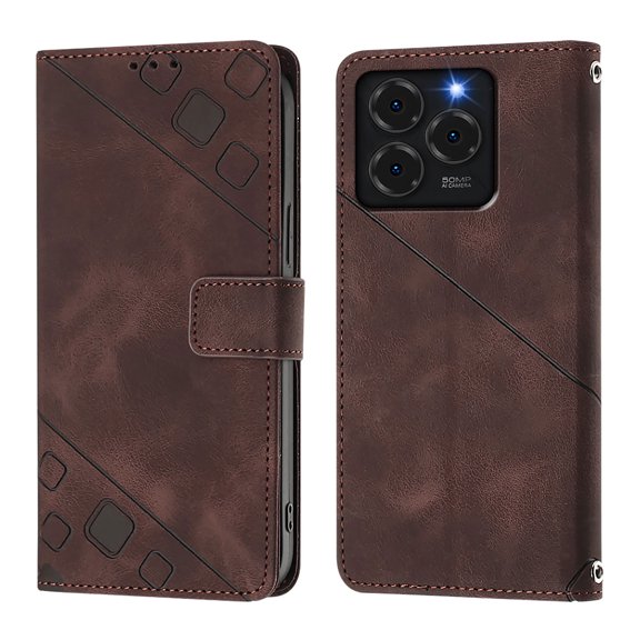 Soft skin-feel embossed PU leather Ulefone Note 20 Pro Wallet Case, Flip Phone Cover with Card Holder, Kickstand, Magnetic Closure.S06
