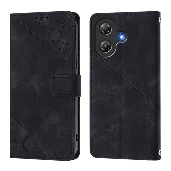 Soft skin-feel embossed PU leather Ulefone Note 21 Wallet Case, Flip Phone Cover with Card Holder, Kickstand, Magnetic Closure.S01