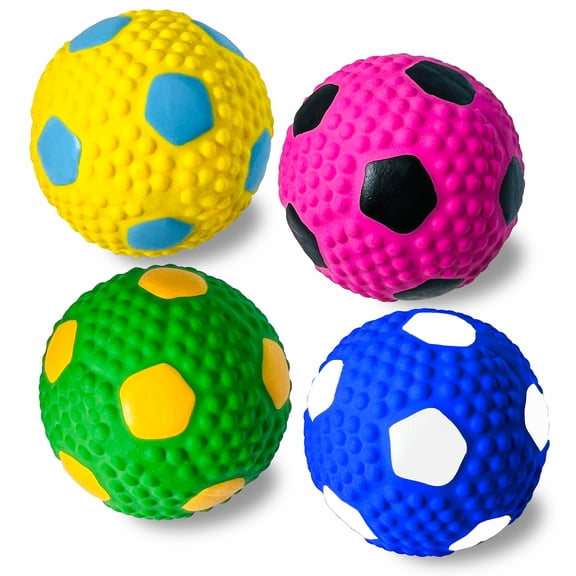 Soft squeaky latex balls for small dogs (chihuahua, yorkie, etc.), promote dental health, safe non-rubber, fun for indoor/outdoor/water play.