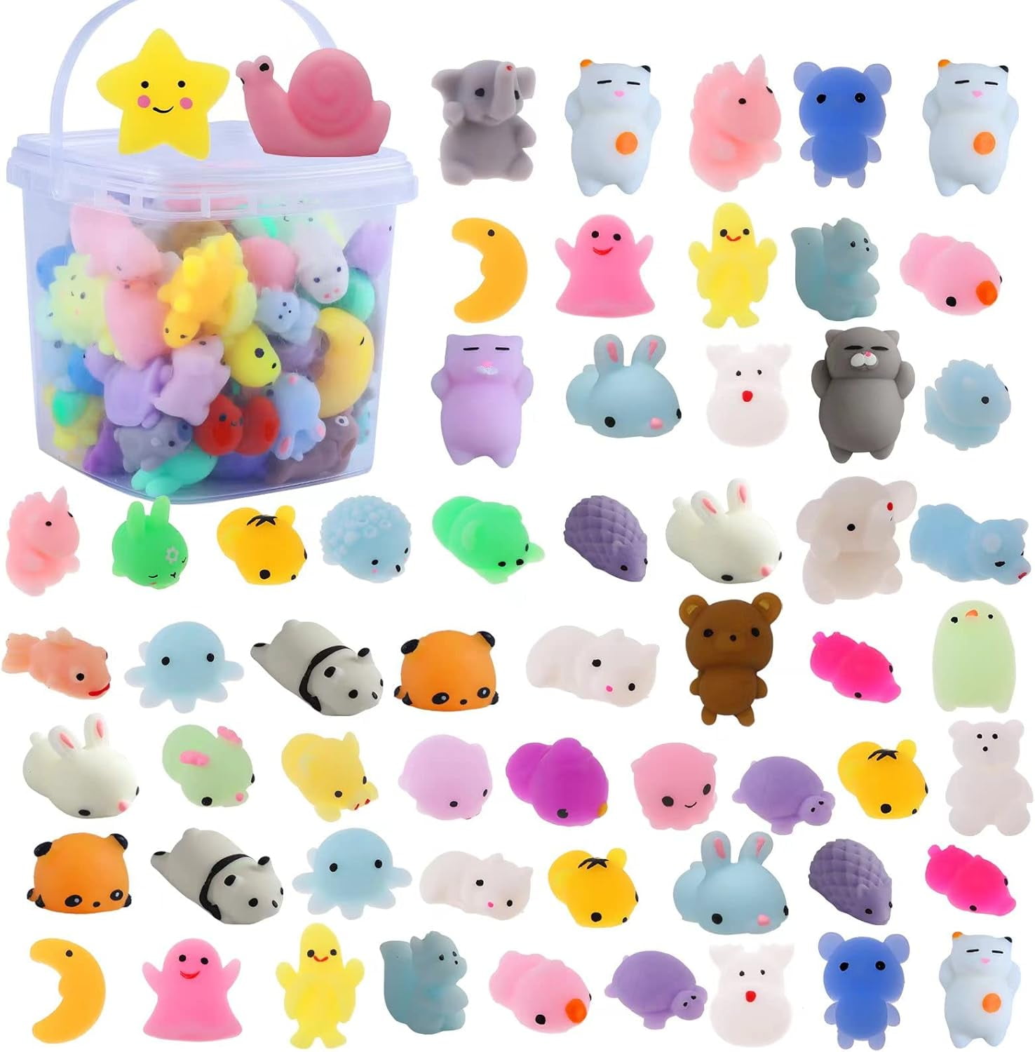 Soft toys, cute soft animals, suitable for party gifts, classroom prizes, Pinata Easter fillers, irritability toy bags, loose soft toys
