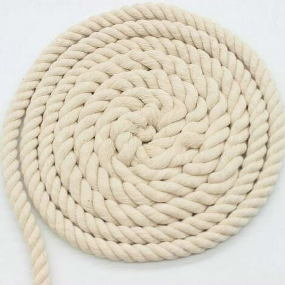Soft twisted rope 100% cotton for Macrame, knitting, wall plants, creative hobbies 10 mx 10 mm