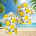 thumbnail image 1 of SoftBall Pattern Hawaiian Shirt for Men, Tropical Style, Button Down Summer Beach Short Sleeve, S-5XL, 1 of 4