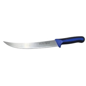 SoftBlu 10 inch Breaking Knife, Curved | German X50CrMoV15 Stainless Steel | Non-Slip Soft Grip Handle | For Home & Professional Use