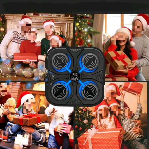 SoftGym Music Boxing Machine,Interactive Punching Trainer with LED Lights,Large Wall Mounted Boxing Target with Gloves for Home Gym,Cardio Workout Equipment for Adults and Kids