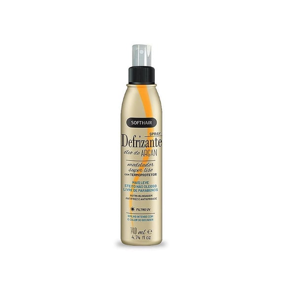 SoftHair - Linha Defrizante - Modelador Super Liso Oleo de Argan 140 Ml - (Defrizzant Collection - Argan Oil Super Straight Hair Curler Spray 4.73 Fl Oz)