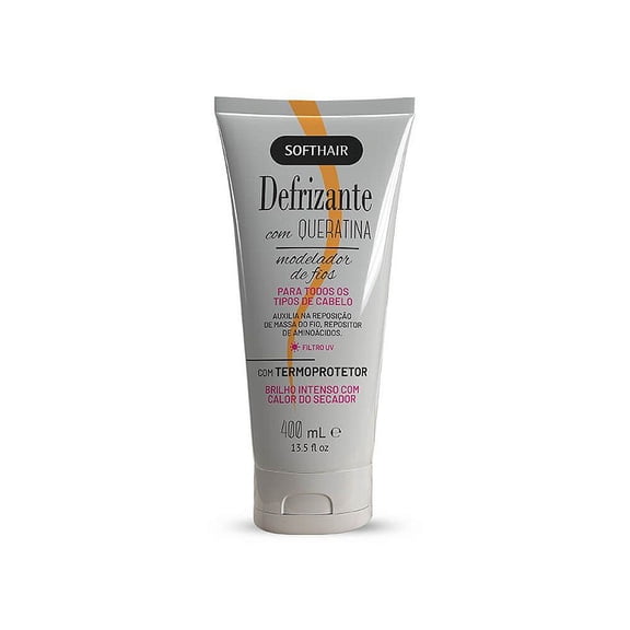 SoftHair - Linha Defrizante - Modelador de Fios com Queratina 400 Ml - (Defrizzant Collection - Keratin Hair Curler 13.52 Fl Oz)