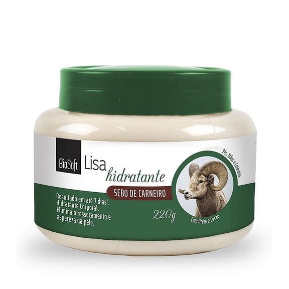 SoftHair - Linha Lisa - Hidratante Corporal Intenso Sebo de Carneiro 220 Gr - (Lisa Collection - Intense Body Moisturizer with Sheep Tallow Net 7.76 Oz)