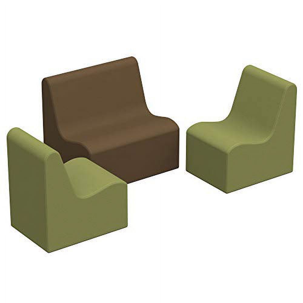 SoftScape Wave Preschool Chair and Sofa Seating Set, Play Soft