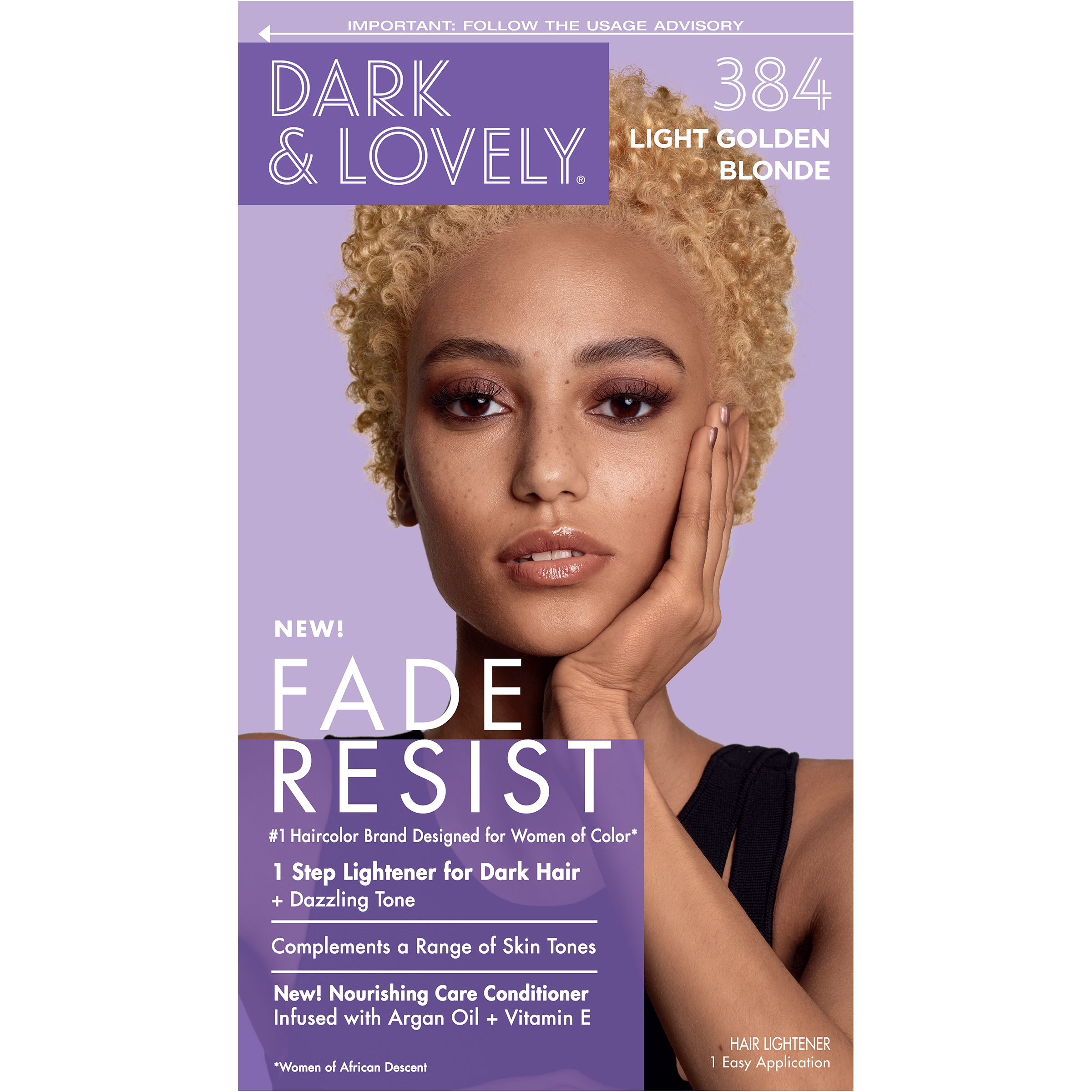 SoftSheen-Carson Dark & Lovely Fade Resist Adult Hair Color, 384 Light Golden Blonde